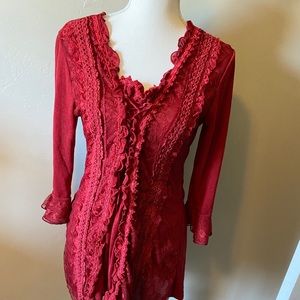 Pretty angel red lace shirt